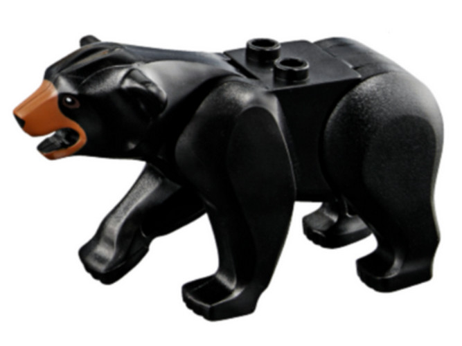Ours noir LEGO figurine pour décor de forêt et exploration sauvage miniature