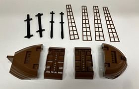 original Lego: Pirates 6285 Black Seas Barracuda - Mast, Mast Rigging, Boat Hull