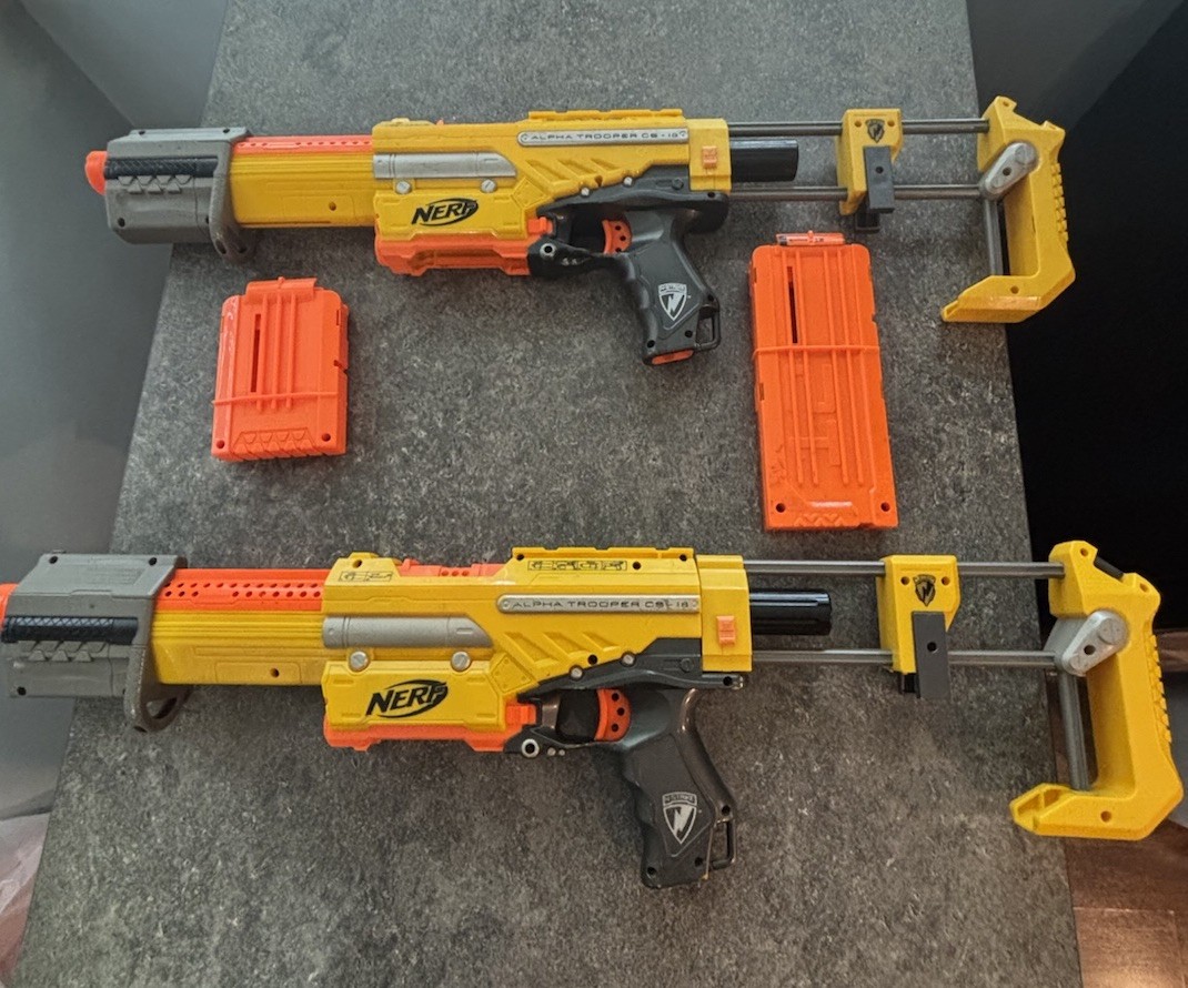 NERF N-Strike Alpha Trooper CS-18 Dart Guns w/ Magazines | eBay