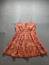 Loft Women Dress XL Multicolor Floral Scoop Neck Sleeveless Ruffle Straps Casual