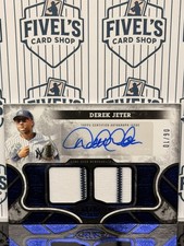 2025 Topps Tier One Relic Autographs Blue Dual Relics #AT1RDJ Derek Jeter 06/10