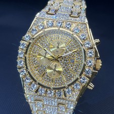 Hip Hop Luxury Custom Bling Ice out Men Watch...