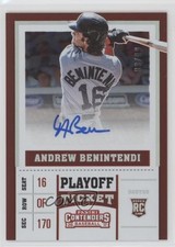 2017 Chronicles Contenders Rookie Playoff Ticket 3/99 Andrew Benintendi Auto uk2