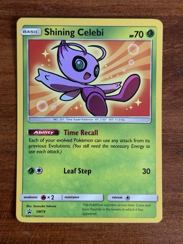 Shining Celebi Holo Pokemon Sun & Moon Black Star Promo #SM79 2017