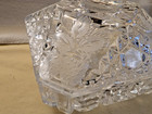 VINTAGE CRYSTAL STRAWBERRY DIAMOND PATTERN COVERED CANDY DISH HOLLYWOOD REGENCY — photo 6