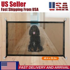 USA Large Pet Dog Baby Safety Gate Mesh Fence Portable Guard Indoor Home Kitchen