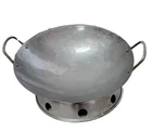 Carbon Steel Hand Hammered Round Bottom Wok with Wok Ring (12,14,16 in )