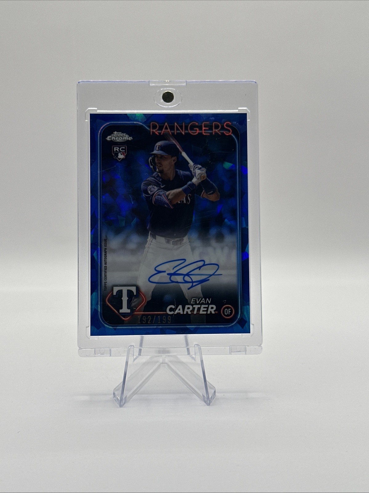 2024 Topps Chrome Update Sapphire USA-EC - Evan Carter Auto (RC) /199 TX Rangers