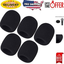 Thick Foam Microphone Covers - 5 Pack Windscreens for Performance Interviews
