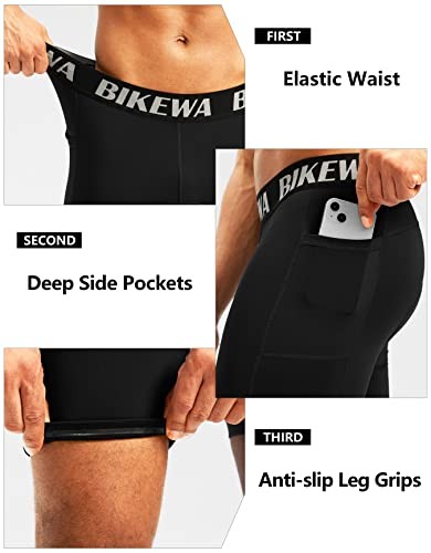 Herren 4D Gepolsterte Fahrradshorts Radunterwäsche Radfahren Fahrrad Polstershorts - Bild 2 von 8