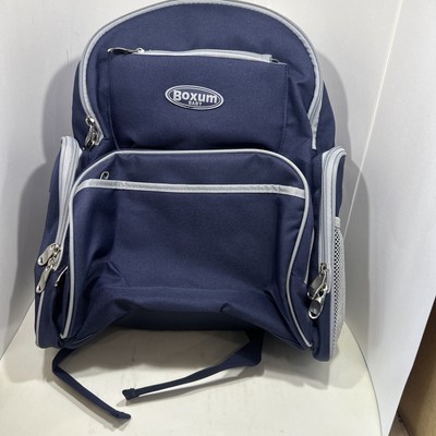Boxum Baby Navy Diaper Bag Multi-Function Travel Waterproof Backpack NWOT