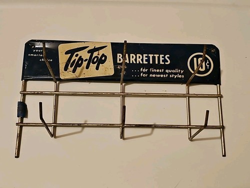 Vintage Tip-Top Hair Barrettes Rack