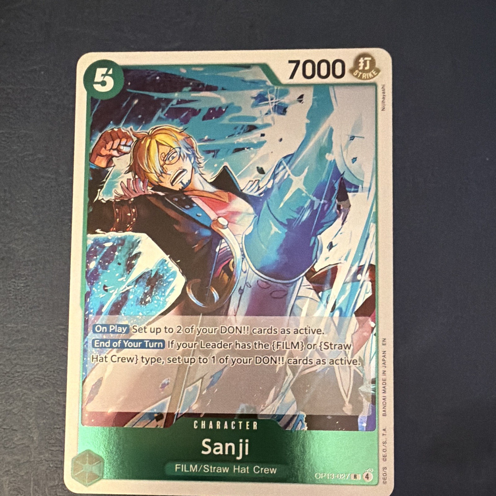 Bandai One Piece CCG Carrying on His Will Sanji SR Foil Alt Art OP13-027