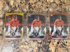 2021 Bowman 1st Edition Drew Gilbert Orange/ Gold/ Yellow /25 /50 /75 BPPF-16