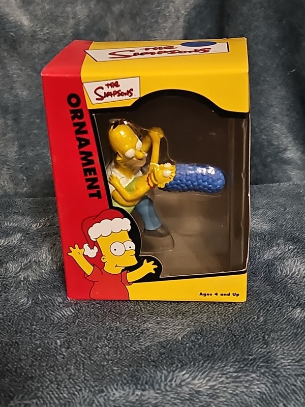 The Simpsons Christmas Ornament HOMER and MARGE SIMPSON dancing 2002 NIB