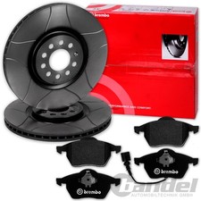 brembo GESCHLITZTE BREMSSCHEIBEN+ BELÄGE VORNE für VW GOLF 4 POLO A3 TT OCTAVIA