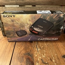 Vintage Sony Car Discman D-822K CD Player Remote Box Incomplete TESTED