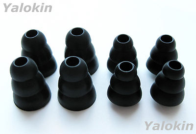 8 Eartips for Skullcandy Push Active Sesh EVO Dime 2 - 4L/4S Black Triple Flange