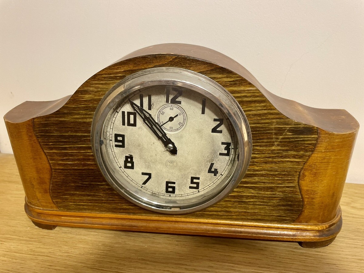VINTAGE VLADIMIR USSR WOODEN MANTEL CLOCK WORKING | eBay