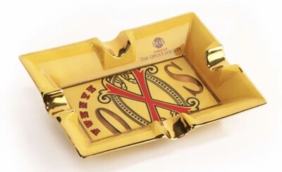 OPUS X SOCIETY ARTURO FUENTE DON CARLOS EL AMARILLO PORCELAIN ASHTRAY GOLD YELLO