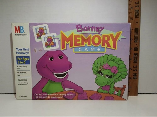 Milton Bradley Barney Memory Card Matching Game w/36 Pairs & Instructions (1993) - Picture 1 of 3