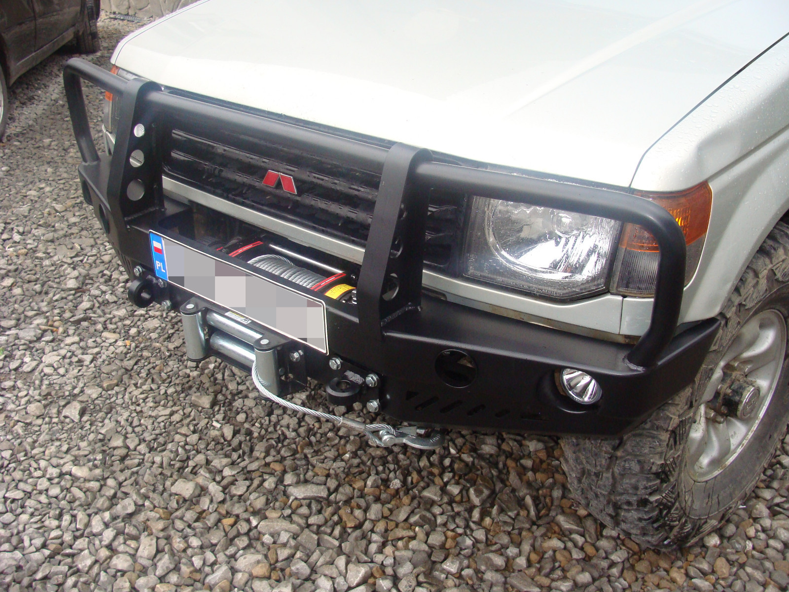 Mitsubishi Pajero Shogun Mk2 II 19912000 FRONT STEEL BUMPER WINCH OFF
