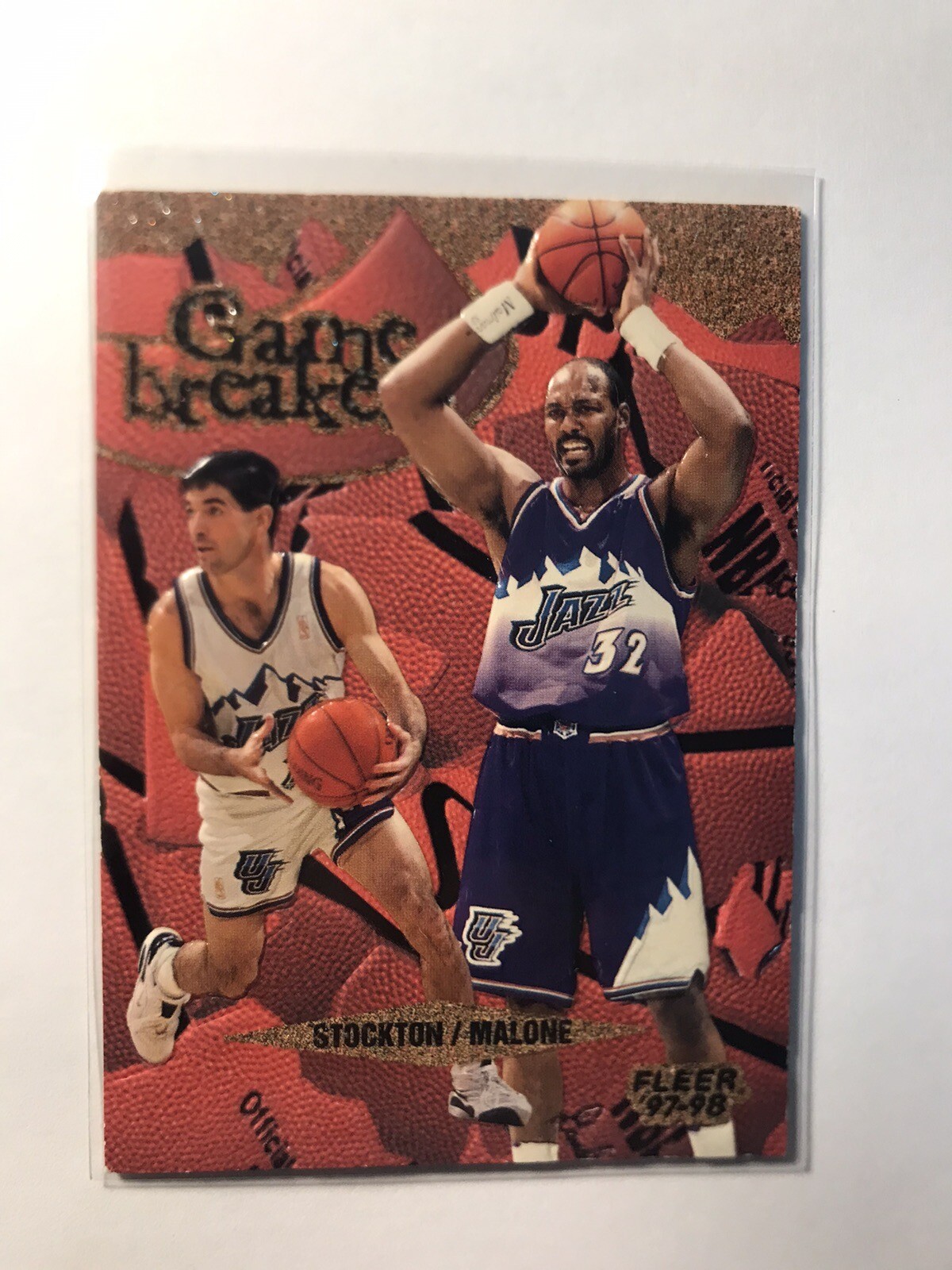 1997-98 Fleer Game Breakers John Stockton Karl Malone #11 HOF