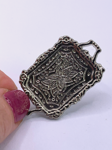1/12th, Dolls house, miniatures, Metal Tea tray, Tray BTH15 - Picture 2 of 2