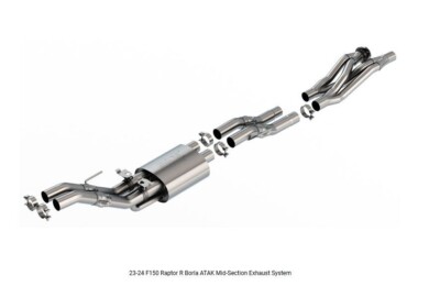 BORLA EXHAUST 60737 2023-24 RAPTOR R FORD STAINLESS STEEL ATAK SYSTEM SHIPS FREE