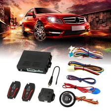 Keyless Entry Engine Start Alarm System Push One Button Remote Starter Stop Kits