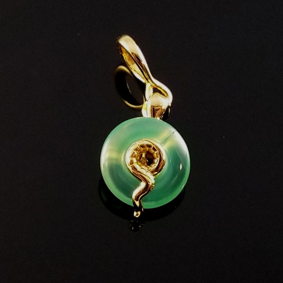 Dije colgante de cristal de Murano verde serpiente Pandora Foto 2 de 4