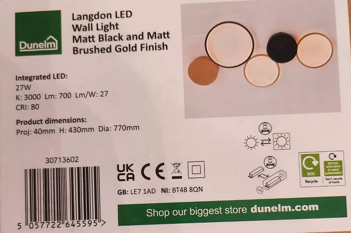Led 2024 light dunelm