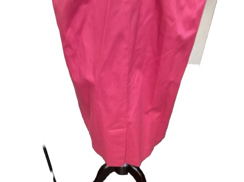 Spiegel Women 14W Faux Wrap Stretch Satin S/Sleeve Shirt MIDI Dress Pink Belt - Picture 5 of 11