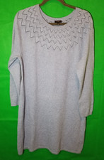 Talbots Cotton Sweater Dress Women's XLP Light Blue Office Party