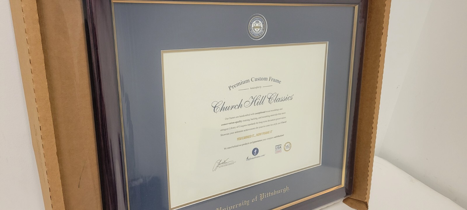 Church Hill Classic University of Pittsburgh Masterpiece Medallion Diploma  Frame | eBay