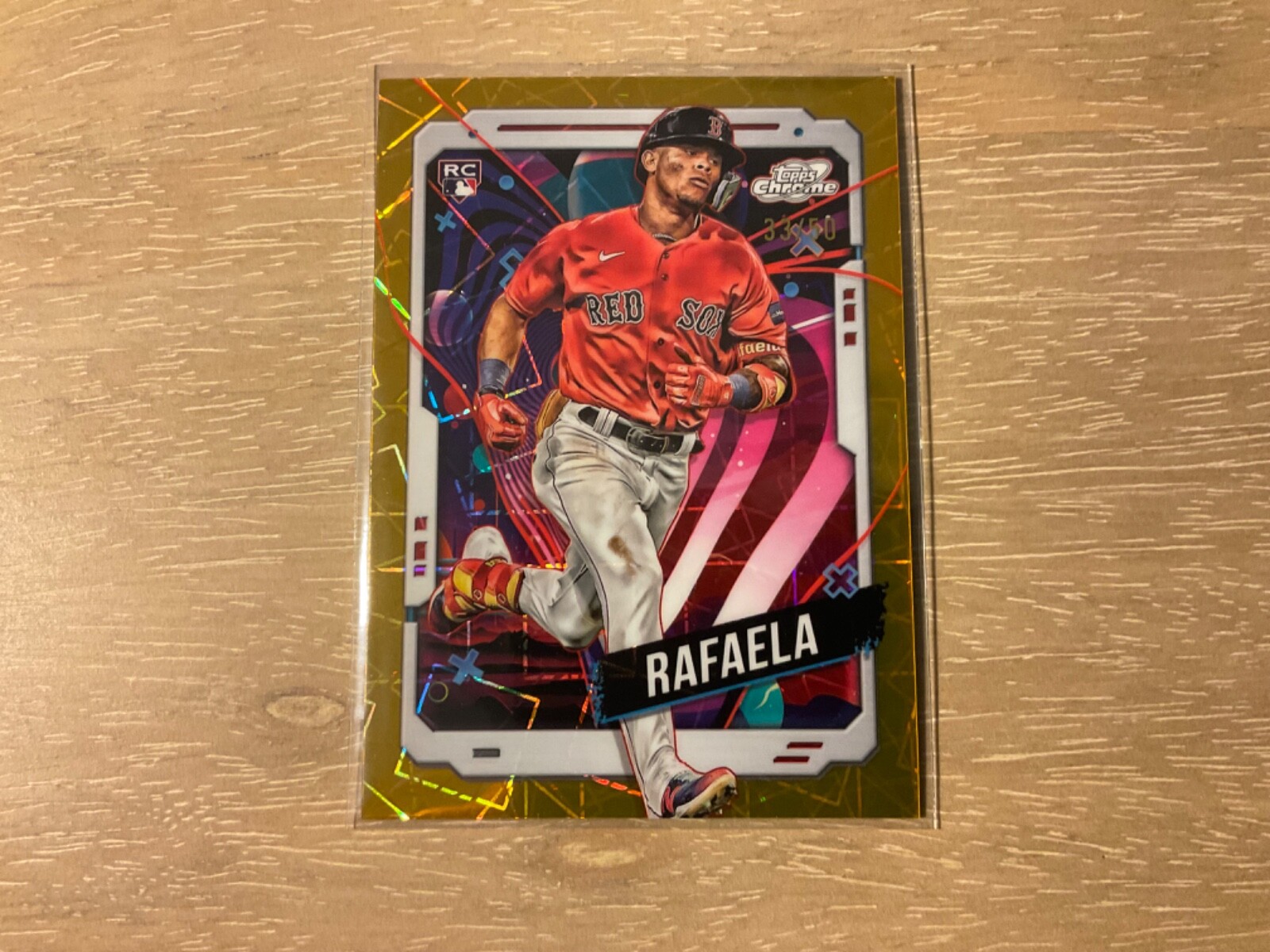 2024 Topps Cosmic Chrome Ceddanne Rafaela Gold Interstellar Rookie 33/50 SP