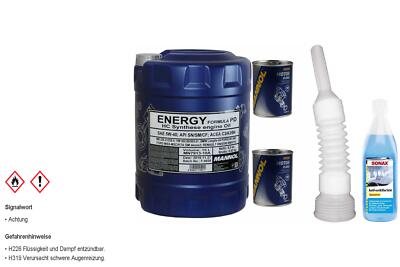 10L MANNOL Motoröl Energy Formula PD 5W-40 inkl. Additiv Auslaufschlauch