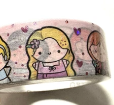 RARE Princess Party 2.0 Washi Tape TheCoffeeMonsterzCo TCMC Crystal Pink Foil