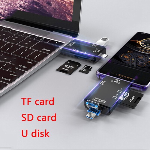 6-in-1 Durable Type-C TF-SD Card Reader OTG Adapter Mini USB 3.0 Card Reader-mx - Photo 7/13