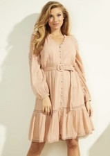Guess Women’s Arita Belted Gauze Dress Size M
