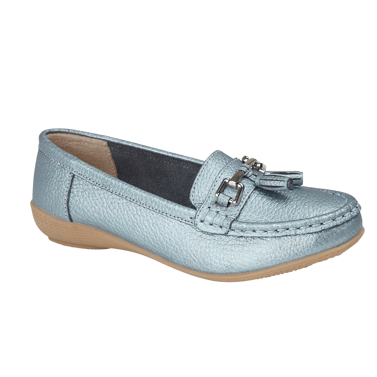 Womens metallic loafers 2025