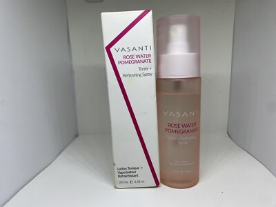 Vasanti Rose Water Pomegranate Toner + Refreshing Spray   3.38 Oz