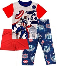 Marvel The New Captain America Boy's 3-piece Pajama Set
