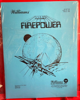 FIREPOWER Pinball Machine Service/Repair/Troubleshooting  MANUAL Williams