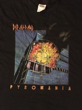 VINTAGE DEF LEPPARD PYROMANIA T-Shirt - Delta Size L Ex Condition