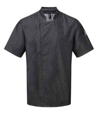 Premier Short Sleeve Zipped Chef's Jacket PR906