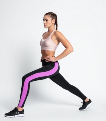 NWT$55 Under Amour Womens S UA Armour ColdGear Compression Black/Purple Leggings