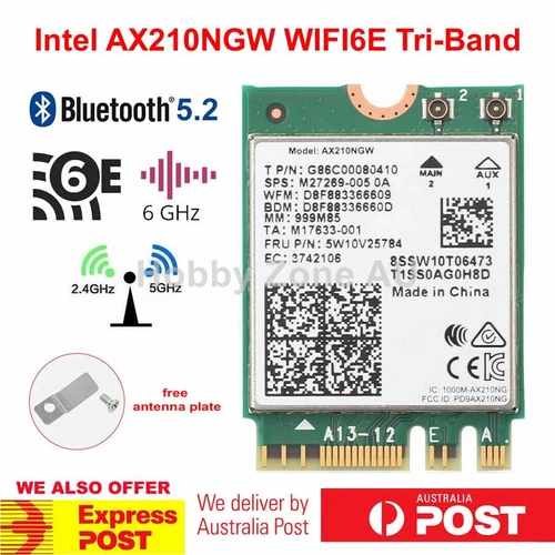Tri Band Wifi 6E Card Intel AX210NGW Wireless M.2 NGFF Adapter MU-MIMO BT 5.2