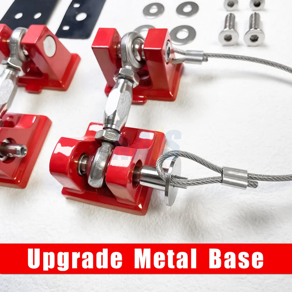 Hebilla de cierre de pestillo de bloqueo de capó clásico rojo para Jeep Wrangler JK 07-17 Foto 2 de 4