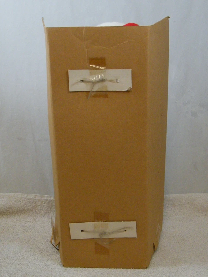 复古 MERRY CHRISTMAS 16 英寸假日雕像 SANTA、戏剧音乐、不动 — 第 3/4 张图片